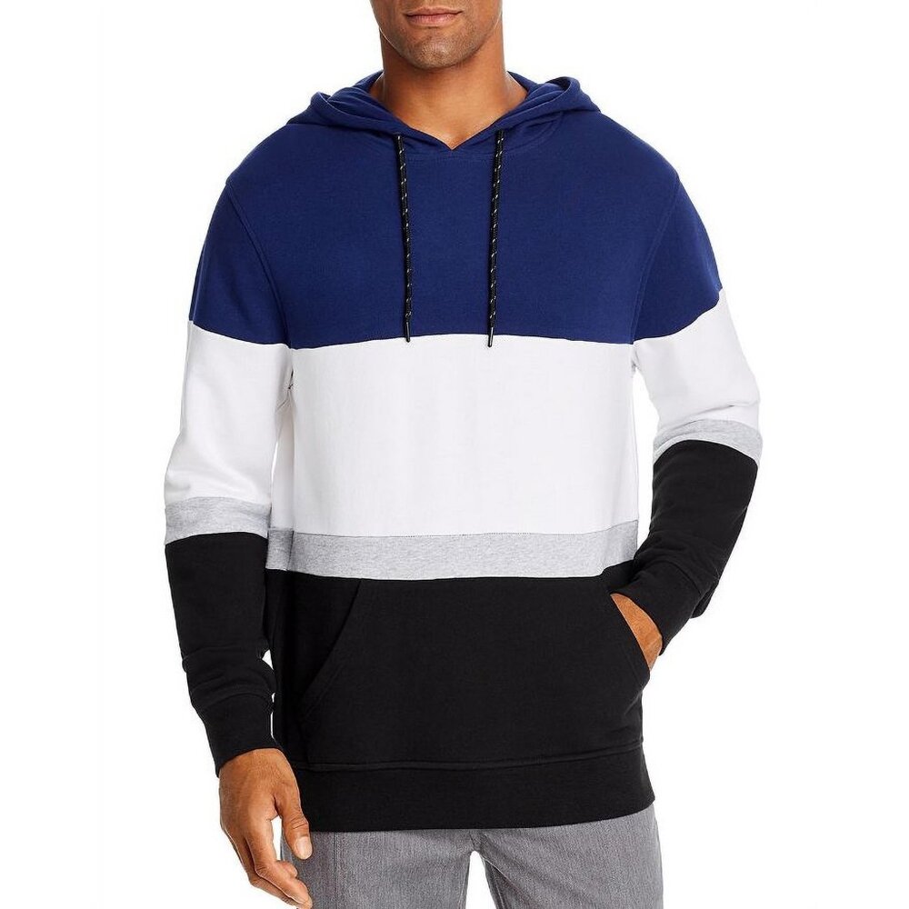 Pacific & Park NAVY Color-Block Hooded Sweatshirt, US Size L